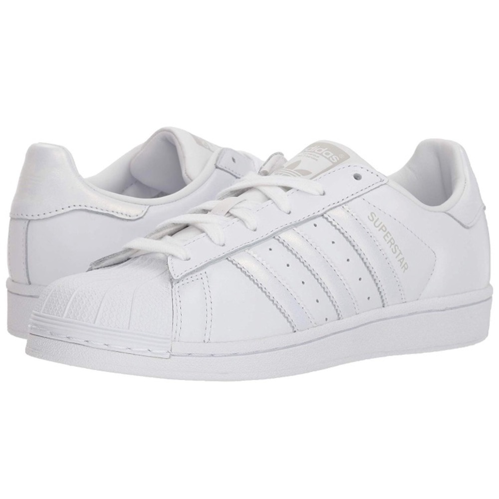White Adidas Superstars